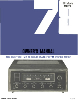 McIntosh MR-78 - Owners manual